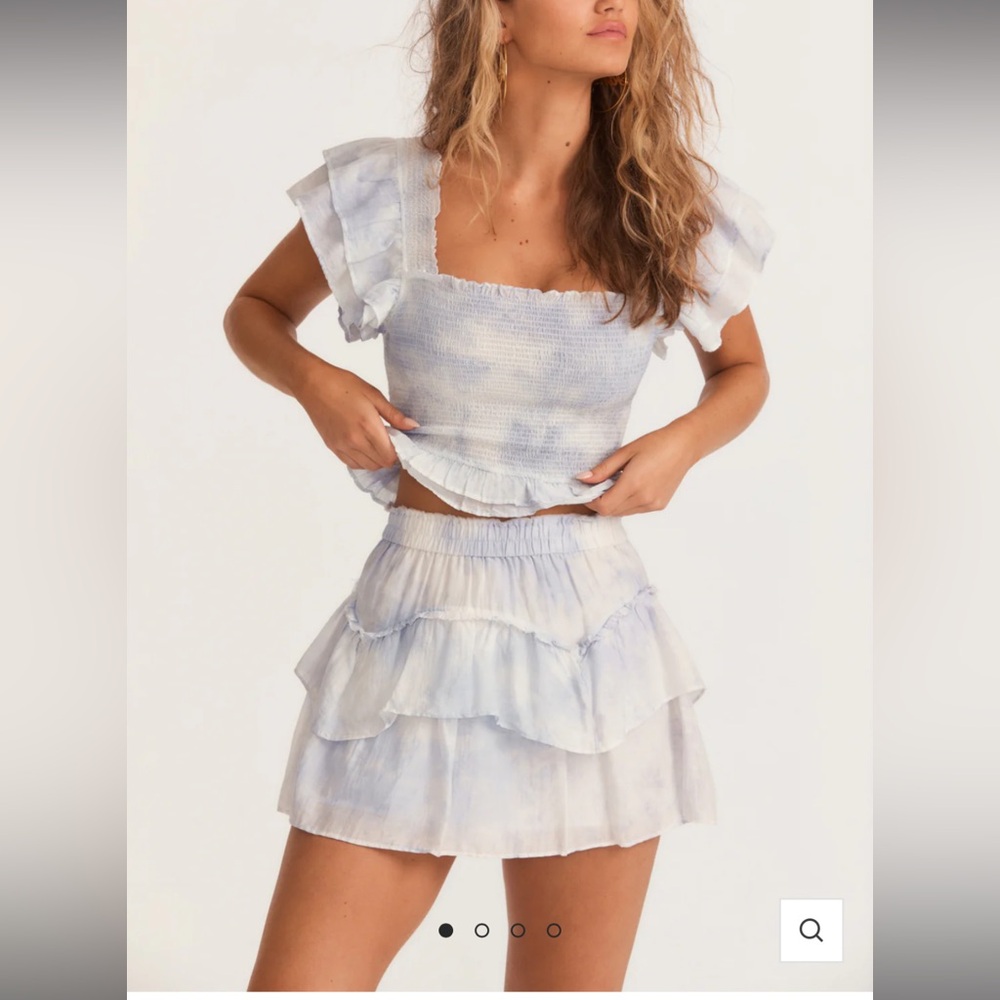 LoveShackFancy Abrielle Mini Skirt